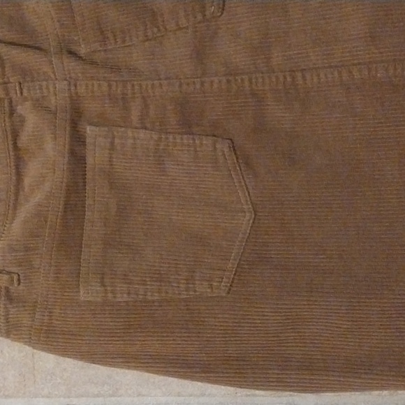 Tan Corduroy Mini Skirt Raw Hem - Picture 7 of 8